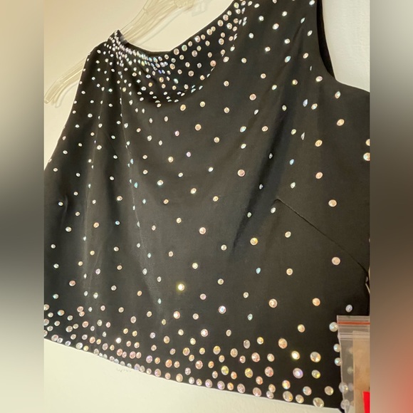 2-Piece Black with Rhinestone Formal - Picture 2 of 9